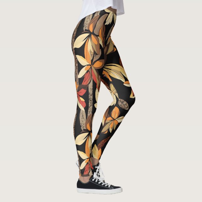 Legging Padrão Floral do outono (Direita)
