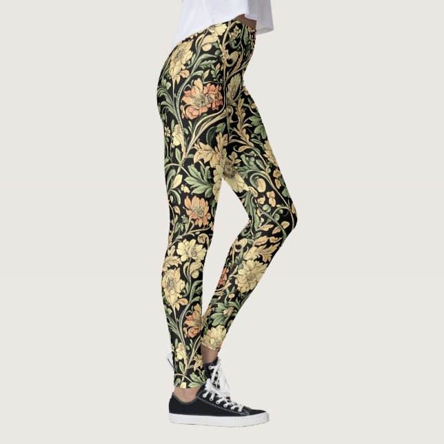 Legging padrão floral estilo vitoriano (Direita)