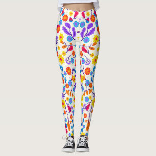 Legging Padrão Floral Exótico Colorido-23146