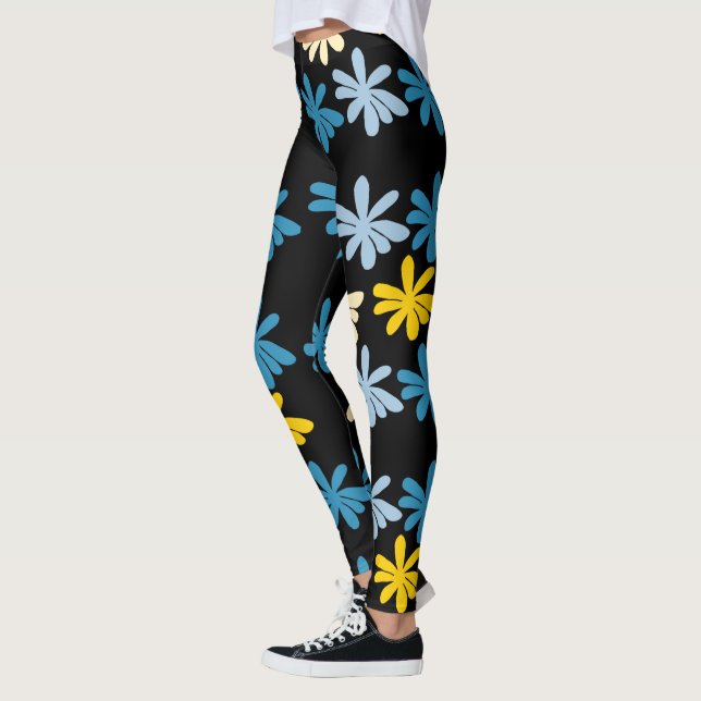 Legging Padrão Floral Flores Grandes  (Esquerda)