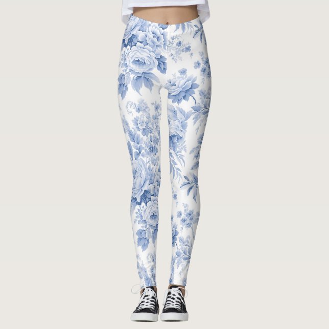 Legging padrão floral francês (Frente)