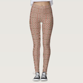 Legging Padrão Floral Geométrico Mosaico Boho Ativo Yoga