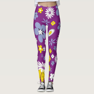 Legging Padrão Floral Invisível