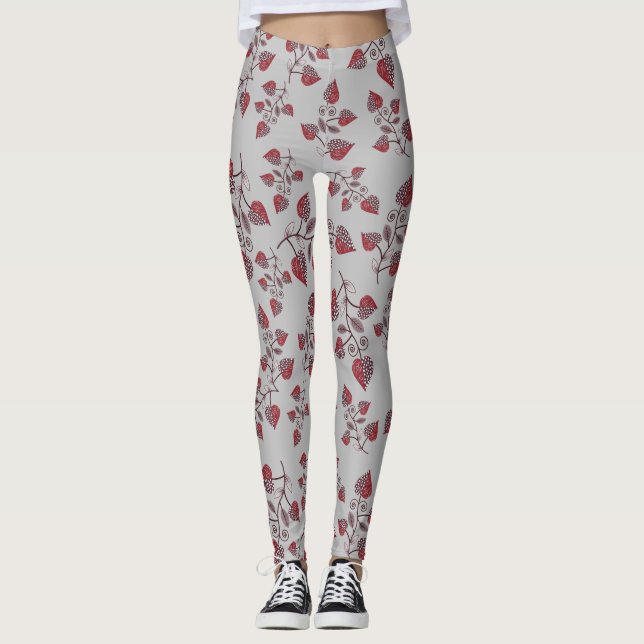Legging Padrão Floral Invisível (Frente)