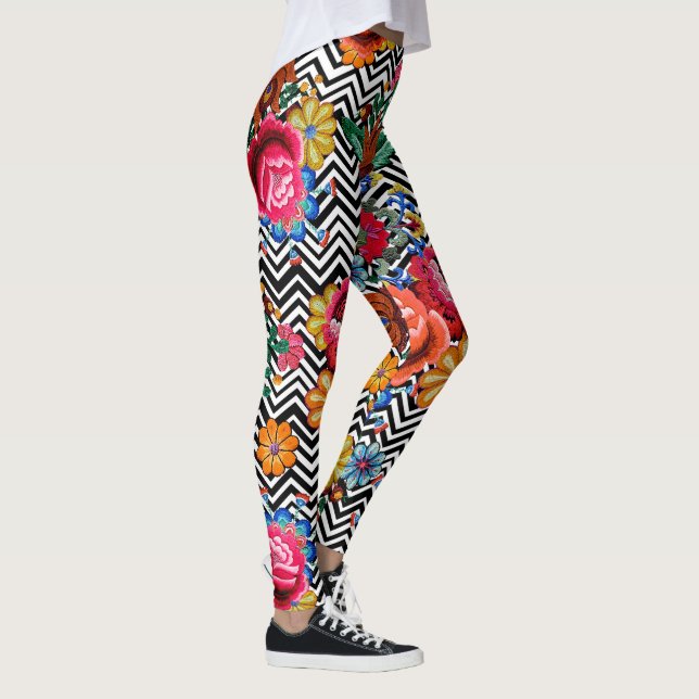 Legging Padrão Floral Japonês  (Direita)