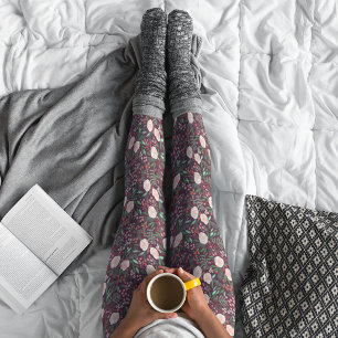Legging Padrão Floral Moderno de Natal Feriado