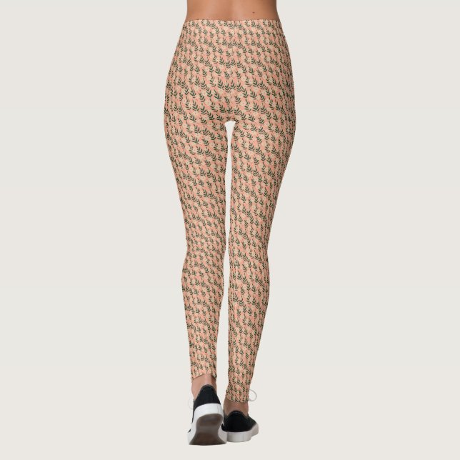 Legging Padrão Floral Moderno Elegante (Verso)