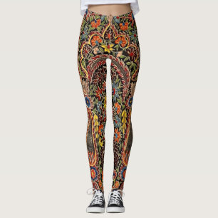 Legging Padrão Floral Multicolorido Vintage