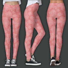 Legging Padrão Floral | Rosa Suave
