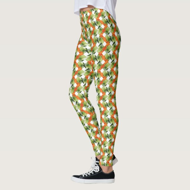 Legging Padrão floral sem costura (Esquerda)
