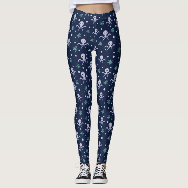 Legging Padrão Fofo de Polvo (Frente)