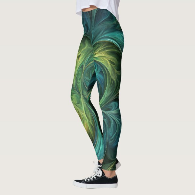 Legging Padrão Fracional Azul AI (Esquerda)
