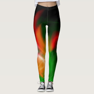 Legging Padrão Fractal Colorido Abstrato #2