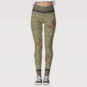 Legging Padrão Galho de Salgueiro e Lírio Dourado de Willi