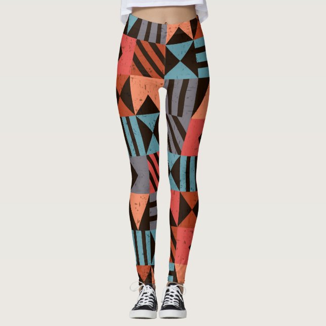 Legging Padrão Geométrico 28 (Frente)