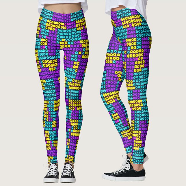 Legging Padrão Geométrico abstrato de Brinquedos Colorosos (Criador carregado)