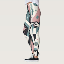 Legging Padrão Geométrico Águia Retro Atômica