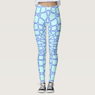 Legging Padrão geométrico azul "Ratti_Creative_Arts"