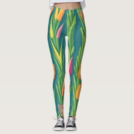 Legging Padrão Geométrico Colorido Personalizado Espargo