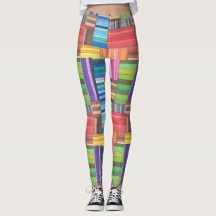 Legging Padrão Geométrico Colorido Strike no Arco-íris