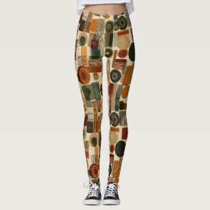 Legging Padrão Geométrico Dark Mid Century (2)