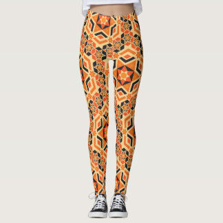 Legging Padrão geométrico do chão italiano, mosaico de vin
