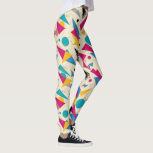 Legging Padrão Geométrico dos anos 80