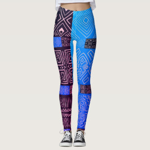 Legging Padrão Geométrico Elegante Africano Tribal