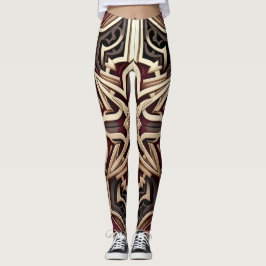 Legging Padrão Geométrico Estelar Moderno e Elegante