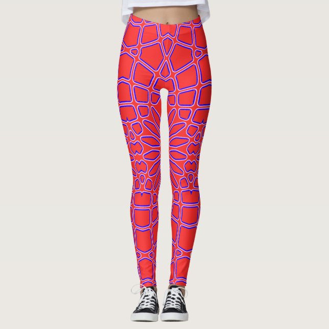 Legging Padrão geométrico fofo "Ratti_Creative_Arts" (Frente)