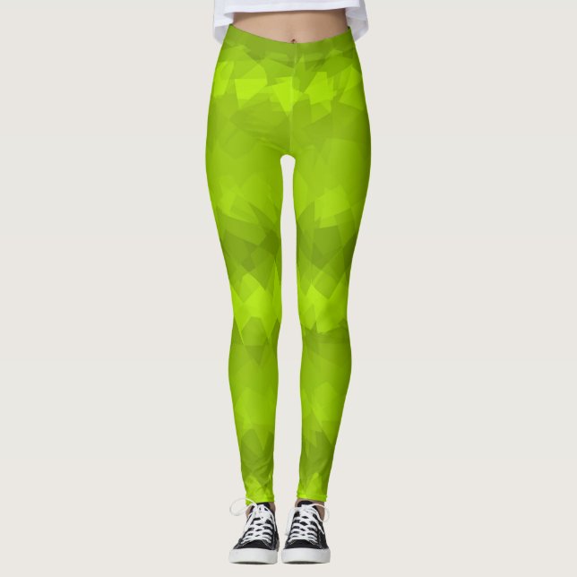 Legging Padrão Geométrico Moderno do limão (Frente)