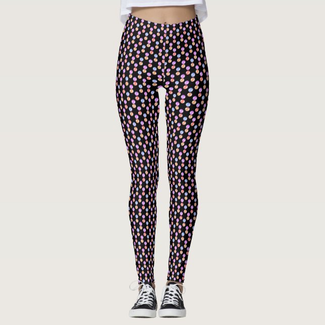 Legging Padrão Geométrico Multicolorido Moderno (Frente)