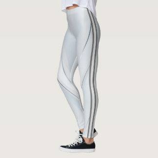 Legging Padrão Geométrico Prata Attoni 