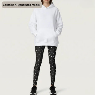 Legging Padrão Geométrico Preto