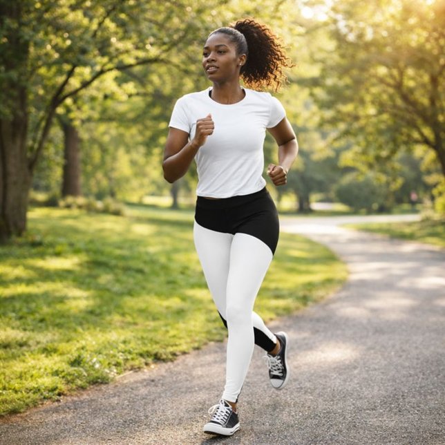 Legging Padrão Geométrico Preto e Branco (Criador carregado)