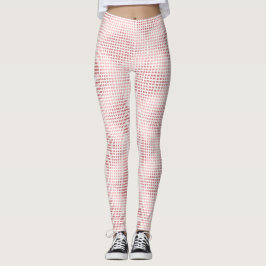 Legging Padrão Geométrico Romântico em Rosa Empolado