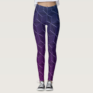 Legging Padrão Geométrico Sem Olhos do Estilo Miami