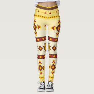 Legging Padrão Geométrico Tribal: Impressão Bold Tribal