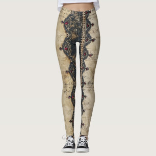 Legging Padrão Gótico de Renda Rubi Vitoriano (4)