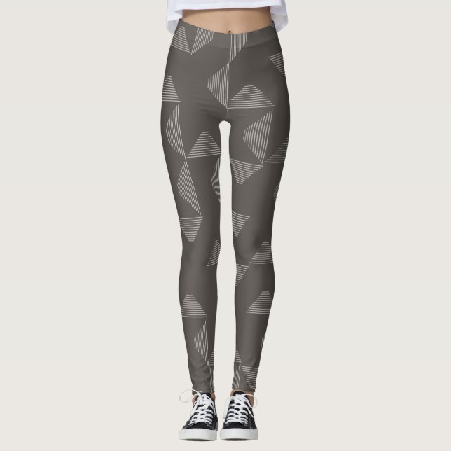 Legging Padrão gráfico geométrico simples, moderno e moder (Frente)