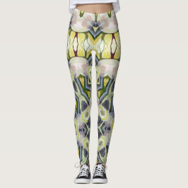 Legging Padrão Harmonioso do Retro Vintage Artdeco Pastel