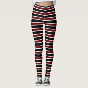 Legging Padrão Horizontal de distribuição branca de mar