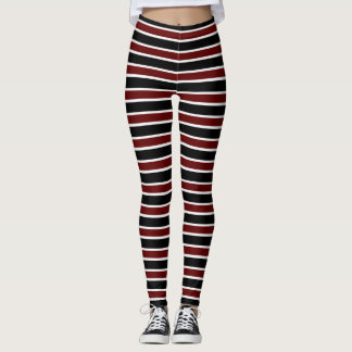 Legging Padrão Horizontal de distribuição branca de marrom