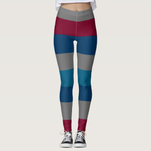 Legging padrão horizontal de linhas geométricas modernas