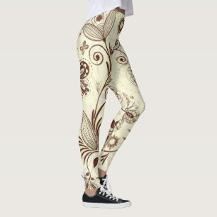 Legging Padrão Incolor Floral