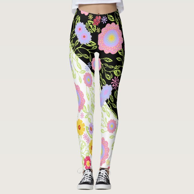 Legging Padrão Invisível de pintura por Pop Floral (Frente)