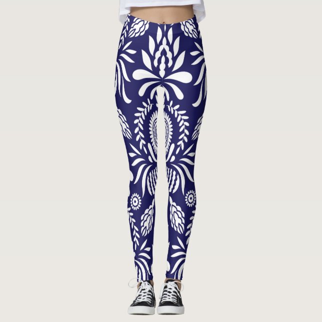 Legging Padrão Invisível E Floral Tão Bonito (Frente)