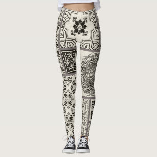 Legging Padrão Islâmico do Azulejo da Potéria Majolica
