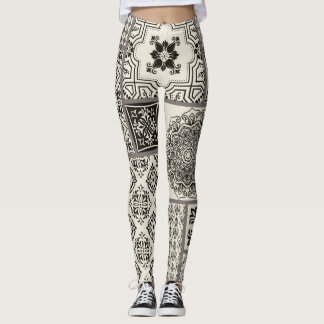 Legging Padrão Islâmico do Azulejo da Potéria Majolica