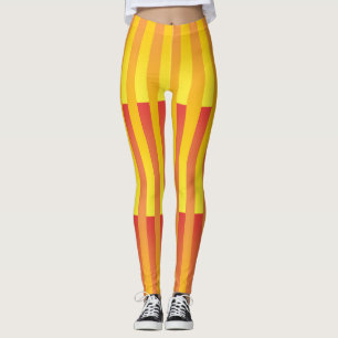 Legging Padrão Laranja Amarelo Strike